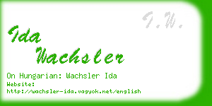 ida wachsler business card